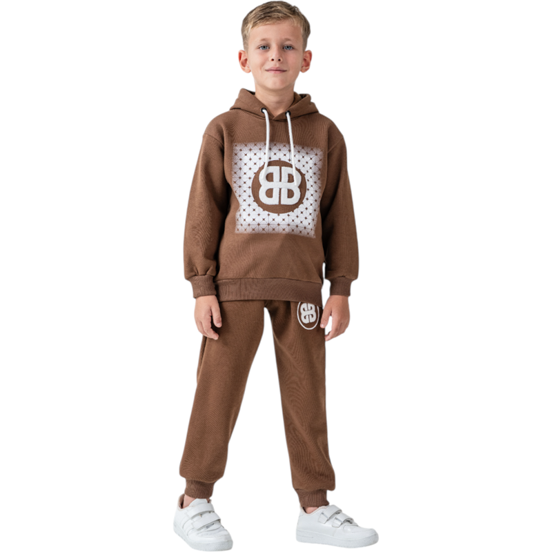 3306 toptan 5/8 yaş erkek çocuklar için mevsimlik kapüşonlu ikili eşofman takımları