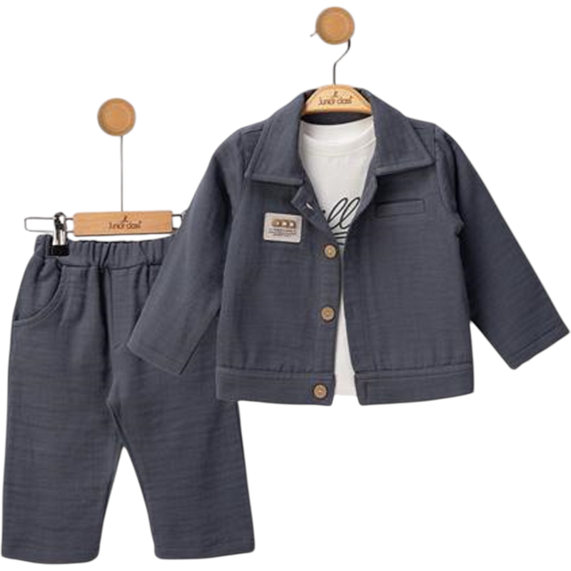 2554 2555 toptan 6/24 aylık erkek çocuklar için ilkbahar ve sonbahar üçlü takım 