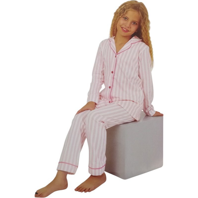 48278  toptan 10/15 yaş arası kızlar için ilkbahar ve sonbahar düğmeli pijamalar