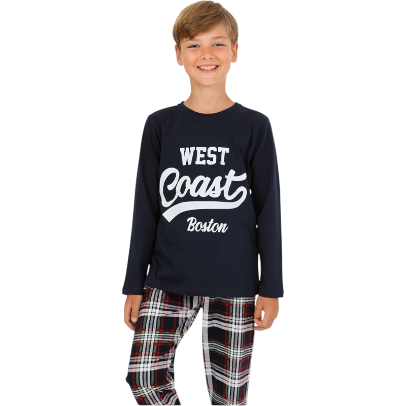 93667 toptan 6/9 yaş arası erkek çocuklar için mevsimlik pijamalar