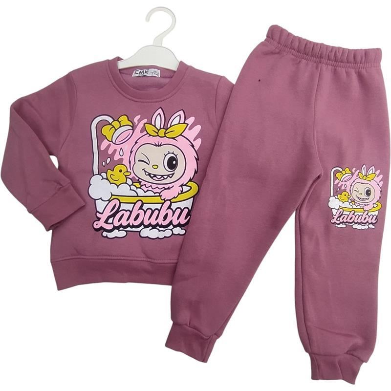 50915 toptan 3/7 yaş arası kız çocuklar için mevsimlik iki parçalı takım elbise