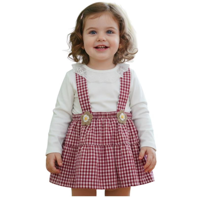 toptan 1-2-3 yaş kız çocuklar için salopet +badi