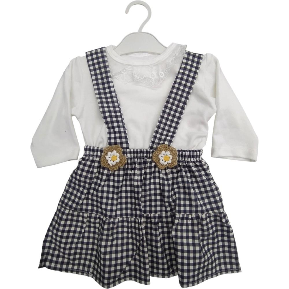 toptan 1-2-3 yaş kız çocuklar için salopet +badi