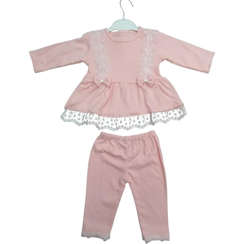 toptan 6-9-12 aylık kızlar için çocuk mevsimlik iki parçalı,elbise+taytlı takım elbise