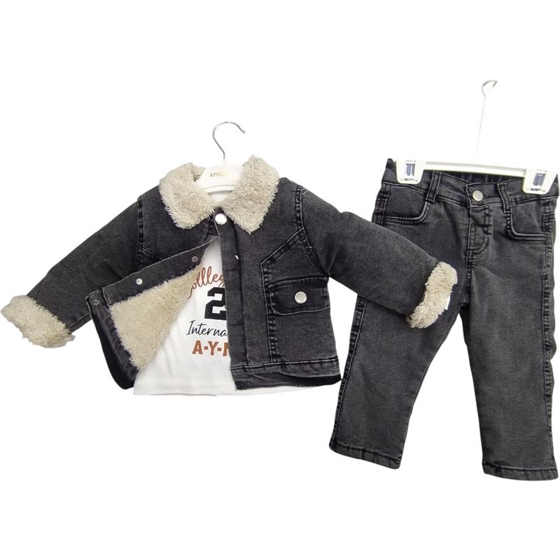 toptan 1/4 yaş erkek çocuklar için kışlık üçlü takım 