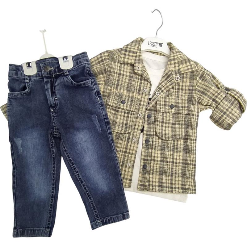 26002 toptan 6/9 yaş arası erkek çocuklar için mevsimlik üçlü takım