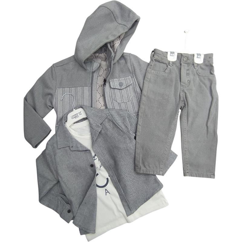 26004 toptan 6/9 yaş arası erkek çocuklar için mevsimlik 4 parçalı takım elbise