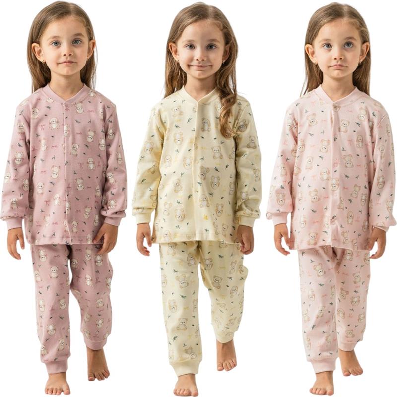 17513 toptan 3/6 yaş kız çocuklar için mevsimlik pijamalar