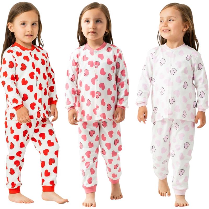 17517 toptan 3/6 yaş kız çocuklar için mevsimlik pijamalar