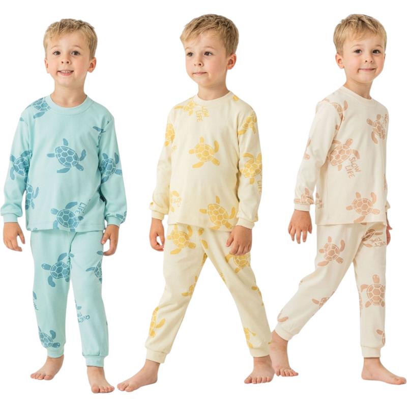 18717 toptan 6/24 aylık bebekler için kaplumbağalı mevsimlik pijamalar