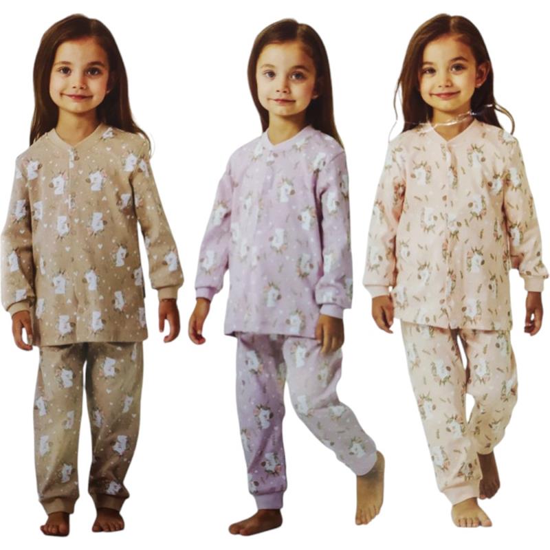 18742 toptan 6/24 aylık kız çocuklar için mevsimlik pijamalar