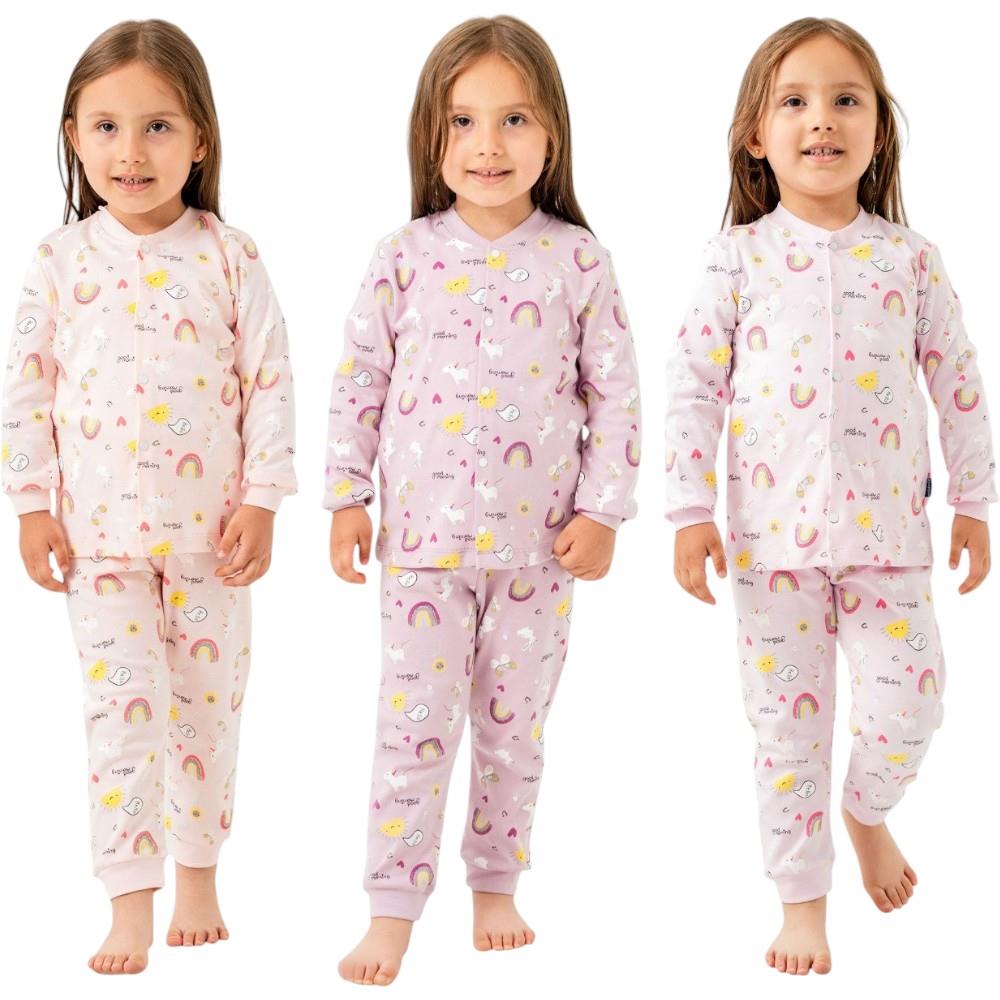 18726 оптом детские демисезонные пижамы для девочек на 6/24 месяцев