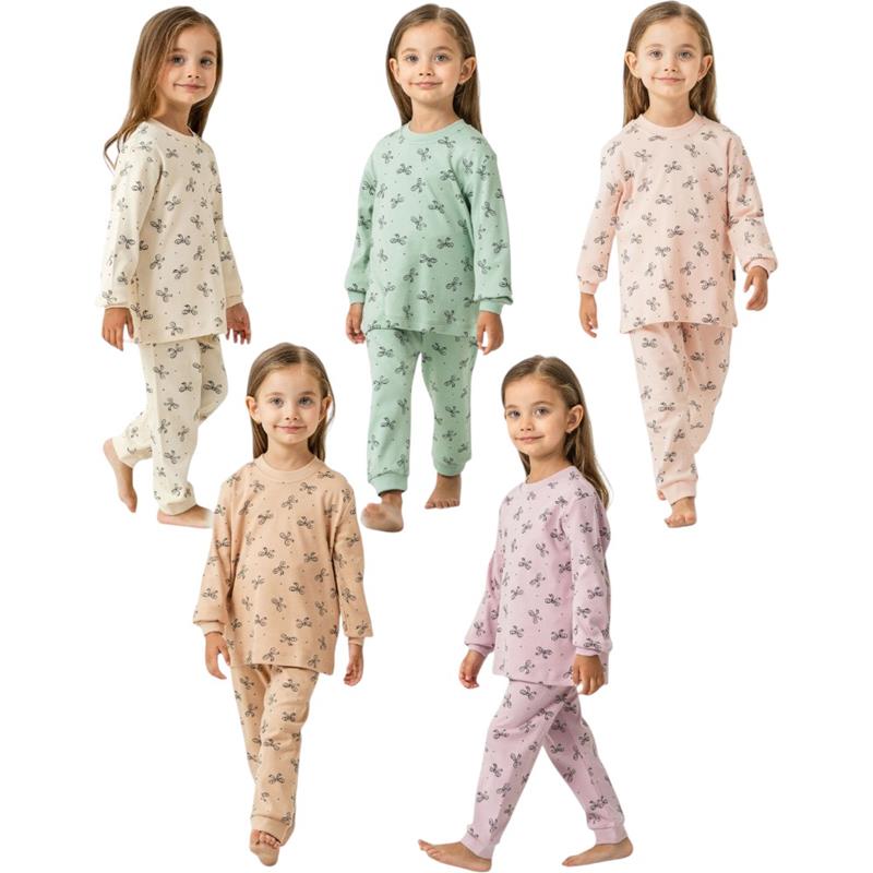 18733  toptan 3/6 yaş kız çocuklar için mevsimlik pijamalar