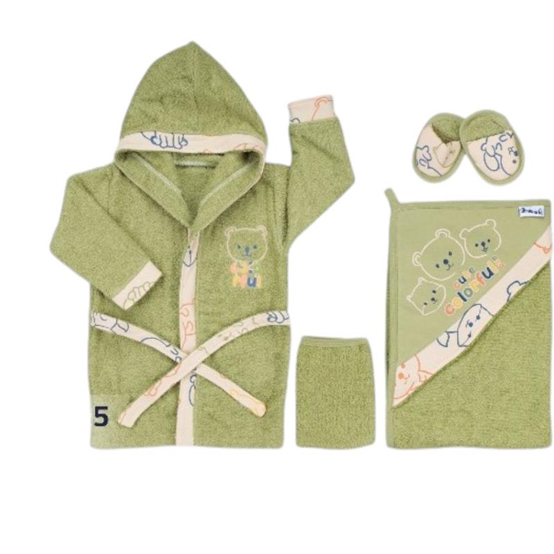 18565 toptan erkek çocuk bornoz seti