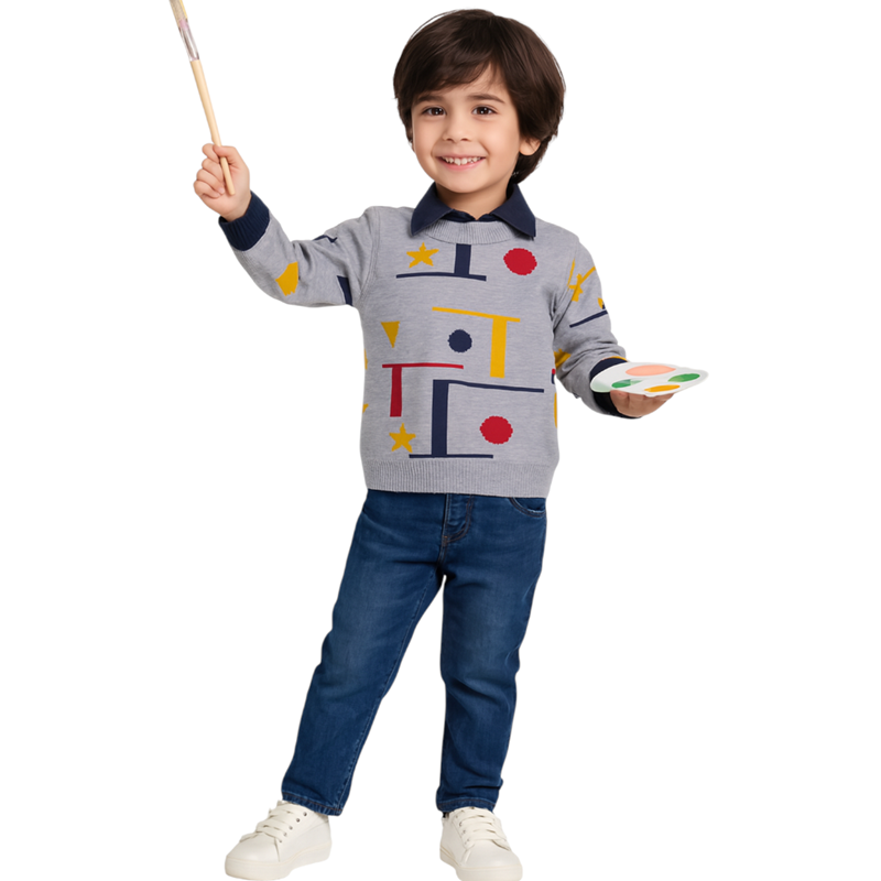 9590 toptan 2/5 yaş arası erkek çocuklar için mevsimlik üçlü takım 