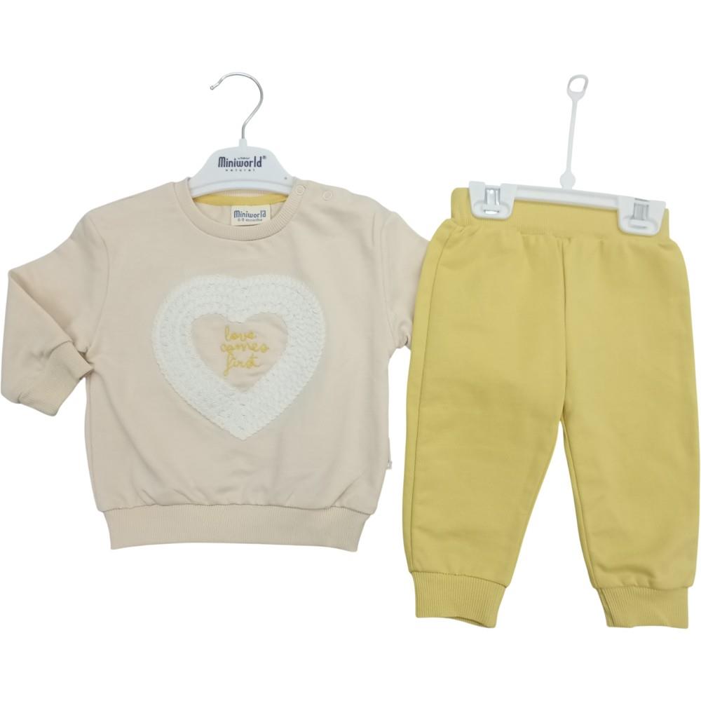 18792 toptan 6-24 aylık  kız çocuklar için mevsimlik iki parçalı takımlar