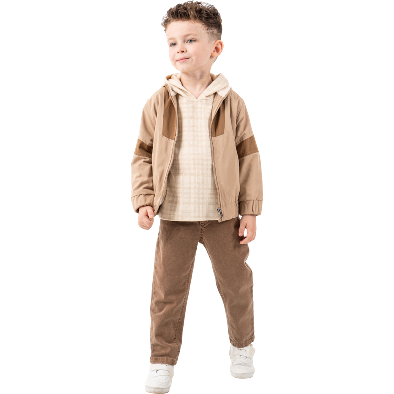 26057 toptan 2/5 yaş erkek çocuklar için hırkalı mevsimlik üç parçalı takım elbise