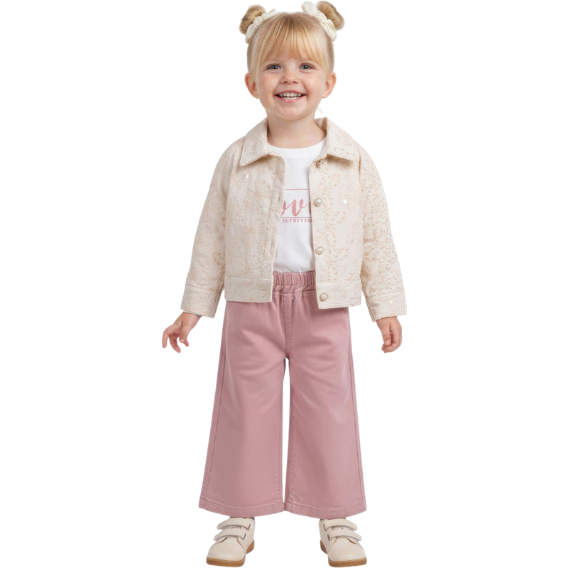 50646 toptan 2/5 yaş arası kız çocukları için üçlü mevsimlik takım elbiseler