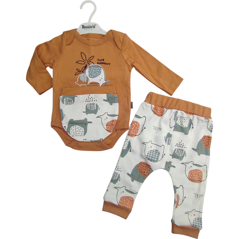 18649 toptan 3-9 aylık bebekler için iki parçalı takımlar