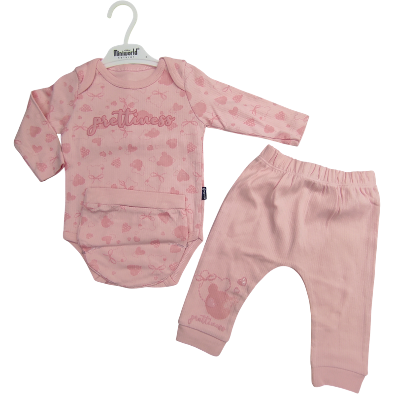 18699 toptan 3-9 aylık bebekler için iki parçalı takımlar