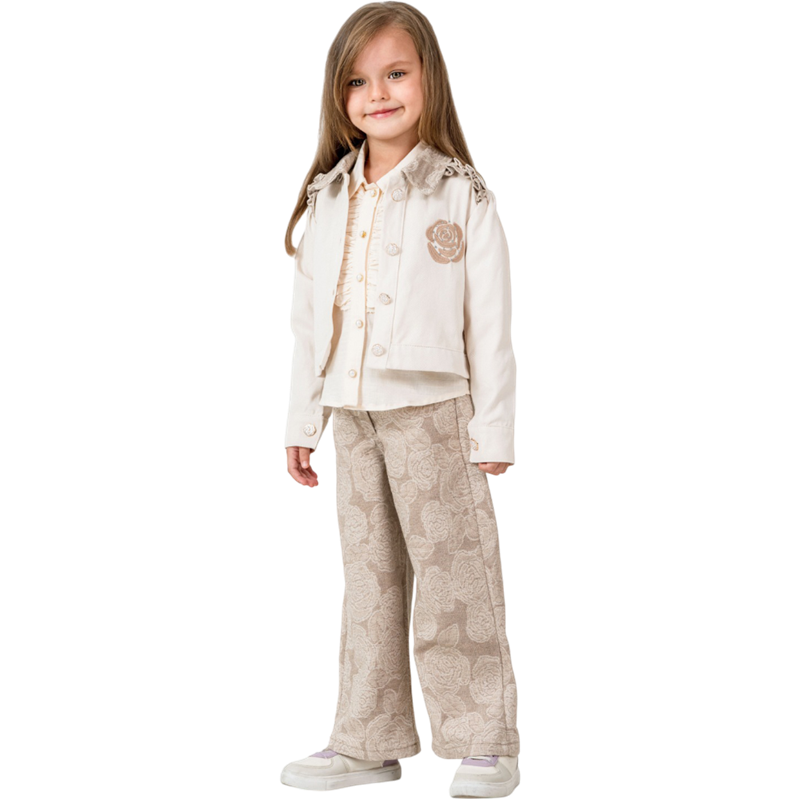 12252 toptan 3/6 yaş kız çocuklar için mevsimlik üçlü takım elbiseler