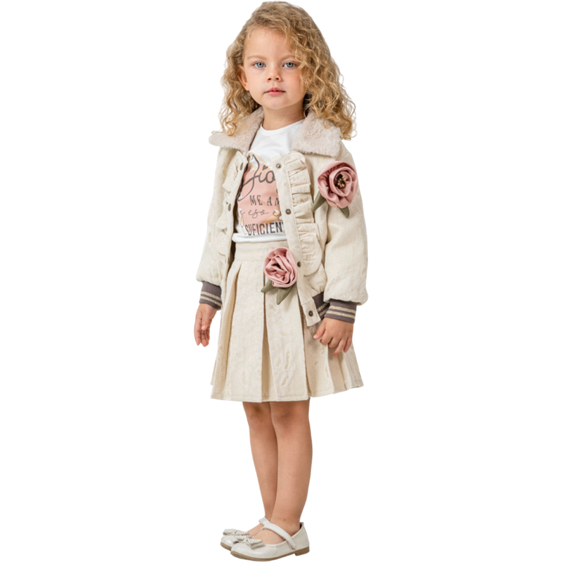 12254 toptan 3/6 yaş kız çocuklar için mevsimlik üçlü takım elbiseler