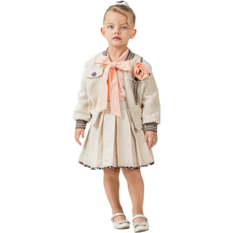 12255 toptan 3/6 yaş kız çocuklar için mevsimlik üçlü takım elbiseler