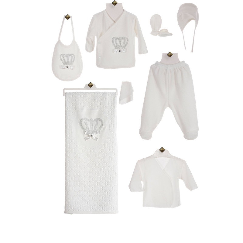 L-4683 toptan sekiz parçalı yenidoğan hastane çıkışı hediye setleri