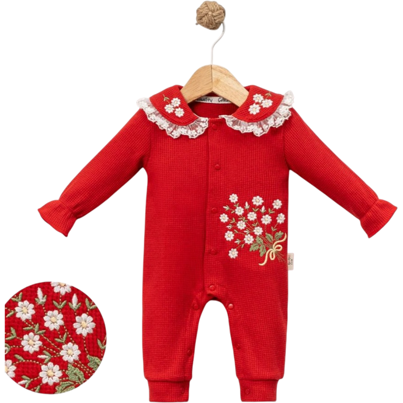 8027 toptan 6/18 aylık kız bebekler için mevsimlik tulumlar