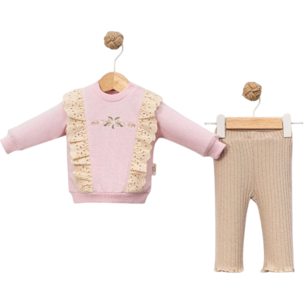 8035 toptan 6/18 ay kız çocuklar için mevsimlik iki parçalı takım elbise