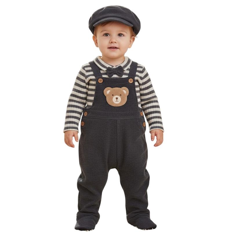 7015 toptan 3/12 aylık erkek çocuklar için mevsimlik salopet takımları