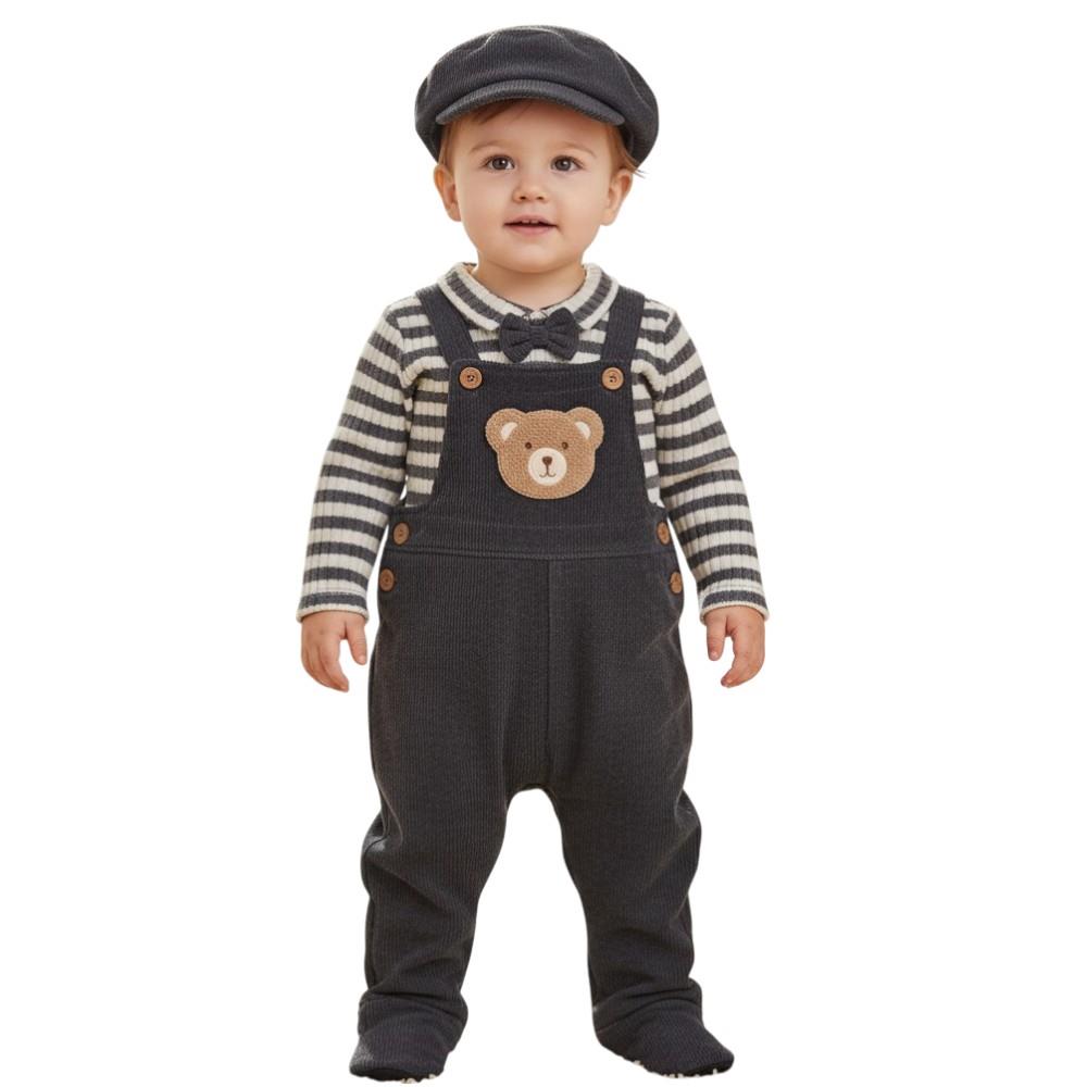 7015 toptan 3/12 aylık erkek çocuklar için mevsimlik salopet takımları