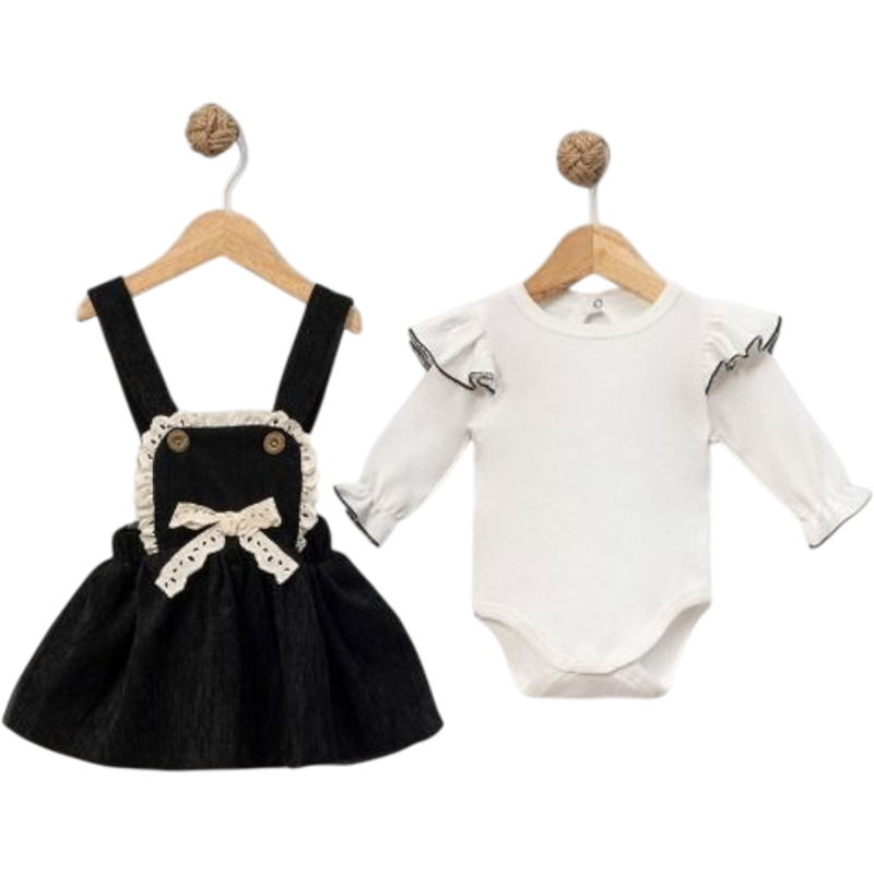 8046 wholesale baby sundresses-dresses with bodysuits for girls for 6/18 months