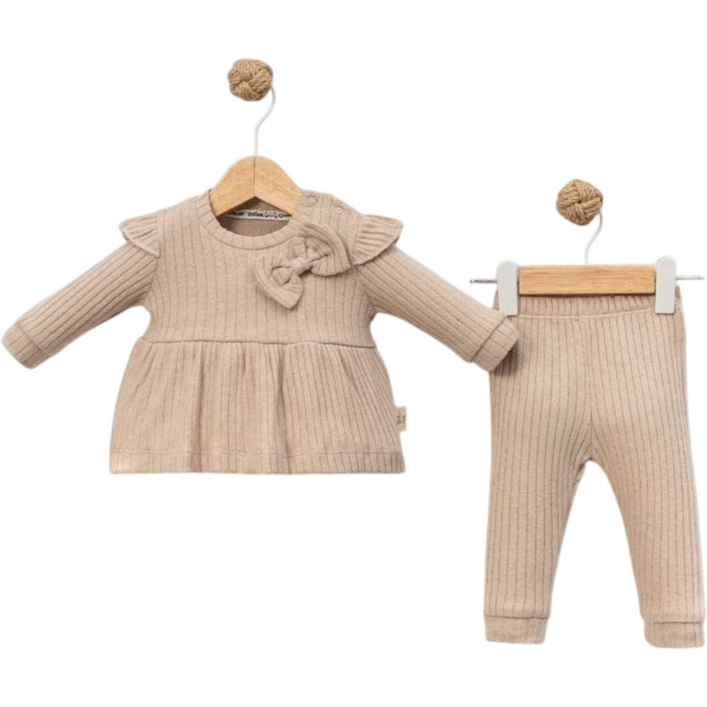 8015 wholesale children's spring-autumn two-piece suits,dresses with panties for girls for 3/12 months