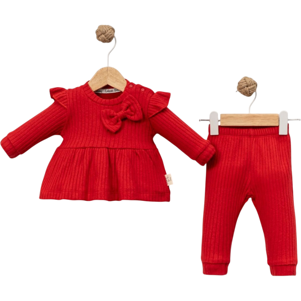 8015 wholesale children's spring-autumn two-piece suits,dresses with panties for girls for 3/12 months