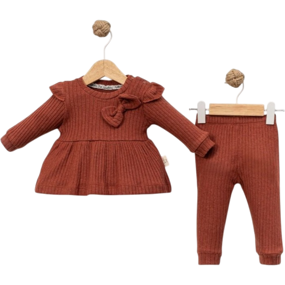 8015 wholesale children's spring-autumn two-piece suits,dresses with panties for girls for 3/12 months