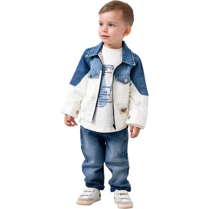 26622 toptan 9/24 aylık erkek çocuklar için mevsimlik üç parçalı ceketli takım elbise