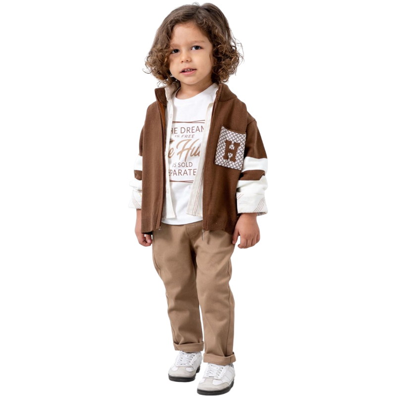 toptan 9/24 aylık erkek çocuklar için mevsimlik üç parçalı ceketli takım elbise
