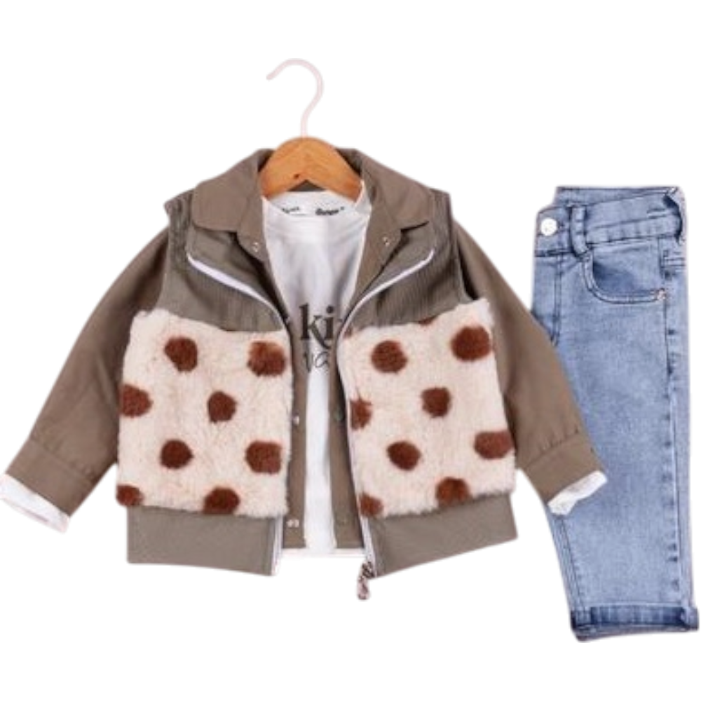 50670 toptan 9/24 ay arası kız bebekler için 4 parçalı çocuk mevsimlik takım elbise