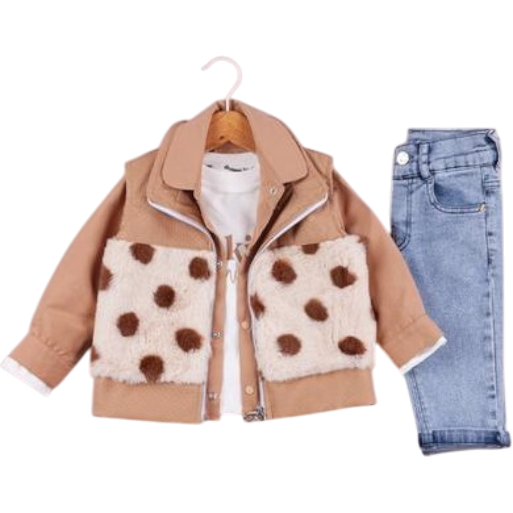 50670 toptan 9/24 ay arası kız bebekler için 4 parçalı çocuk mevsimlik takım elbise