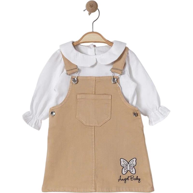 6052 оптом детские демисезонные кофты с джинсовыми сарафанами для младенцев на 9/24 месяцев