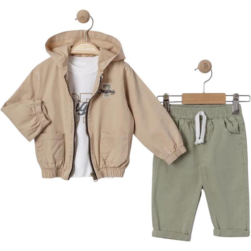 6061 toptan 9/24 aylık erkek çocuklar için mevsimlik üçlü takım 