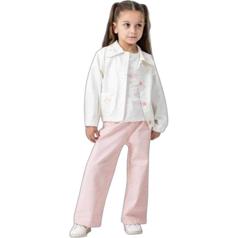 6355 toptan 2/5 yaş arası kız çocuklar için üç parçalı mevsimlik takım elbise