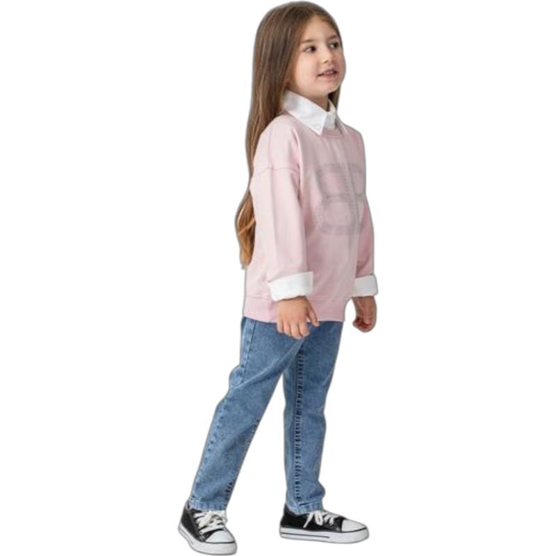 6333 toptan 2-5 yaş arası kız çocuklar için üç parçalı mevsimlik takım elbise