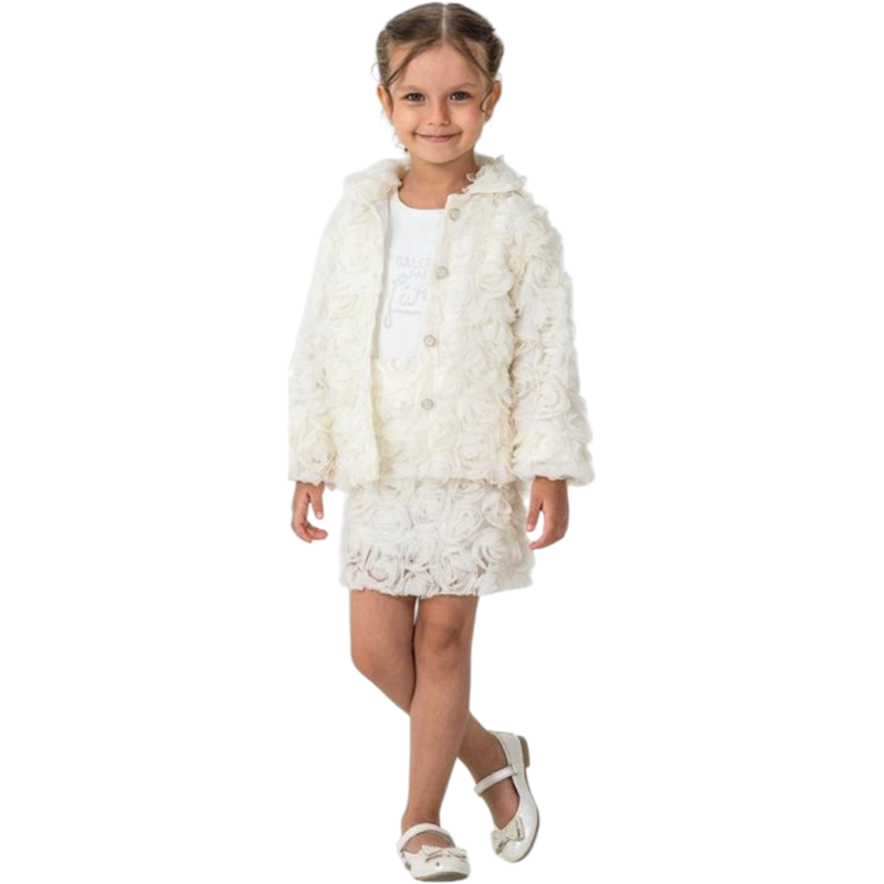 2239 toptan 6-9 yaş kız çocuklar için üçlü takım elbise