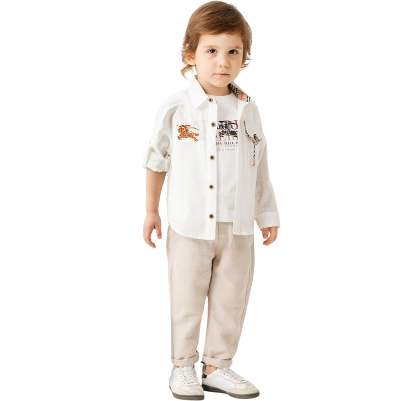 7208 toptan 1-4 yaş arası erkek çocuklar için mevsimlik üç parçalı bayramlık takım elbise