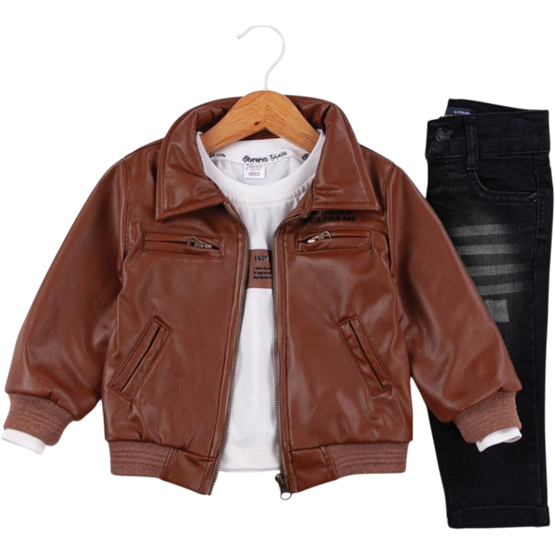 50631 toptan  6/24 ay arası erkek çocuklar için üçlü mevsimlik takım elbise