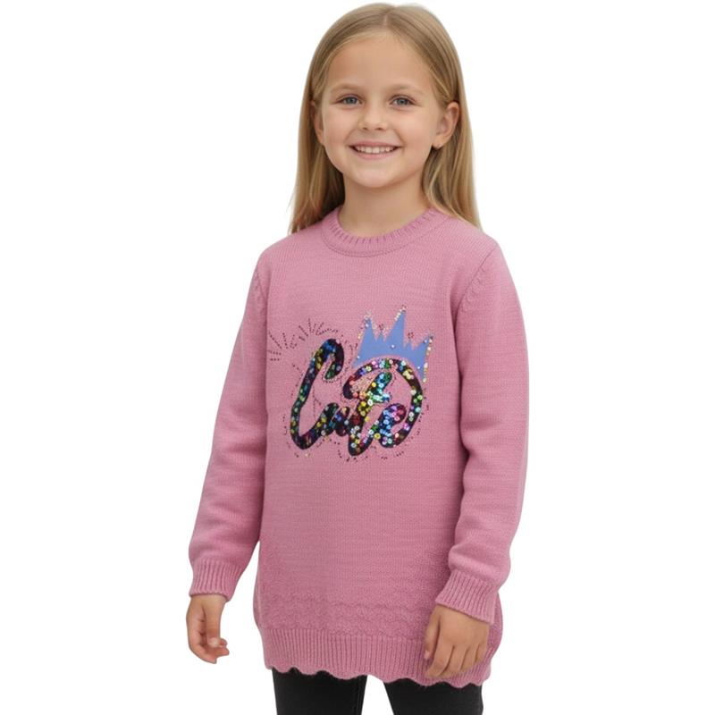 toptan 5-10 yaş arası kızlar için çocuk mevsimlik triko kazaklar  