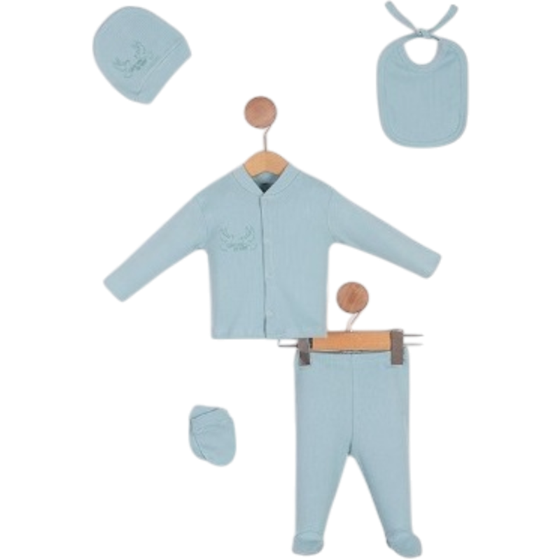 31449 toptan 0-3 aylık bebekler için 5 parçalı bebek takımları