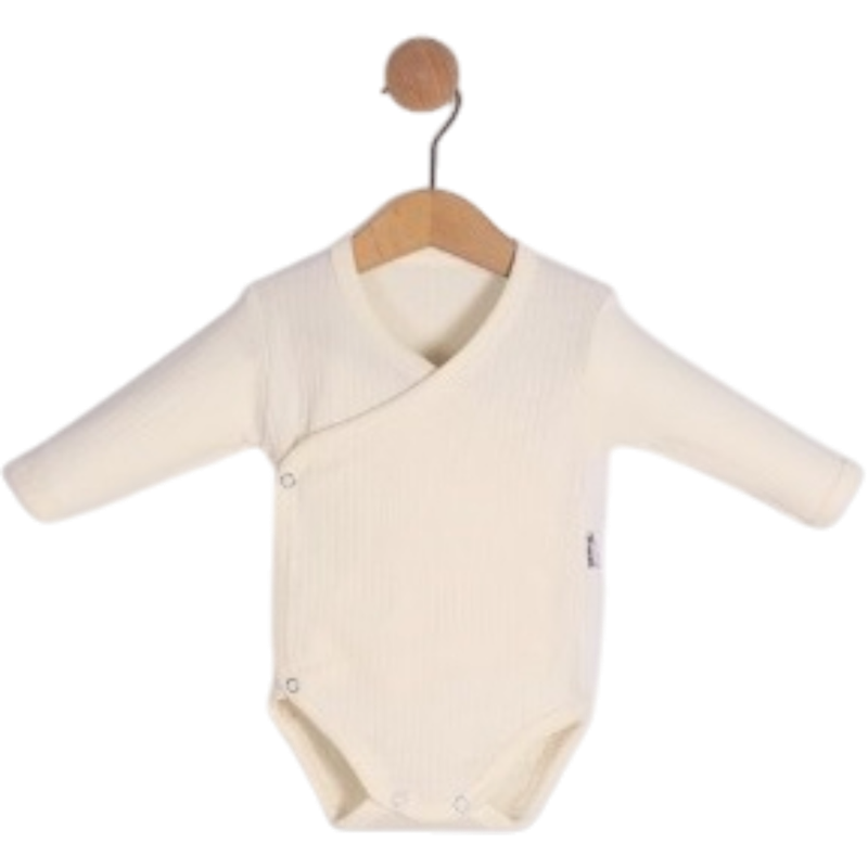 71197 toptan 3-6-9-12-18 aylık bebekler için uzun kollu çıtçıtlı badi